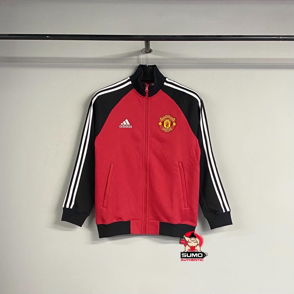 Áo Thể Thao Adidas Màu Đen Đỏ-MANCHESTER UNITED TIRO 21 ANTHEM JACKET-H639930- Sumoauthentic