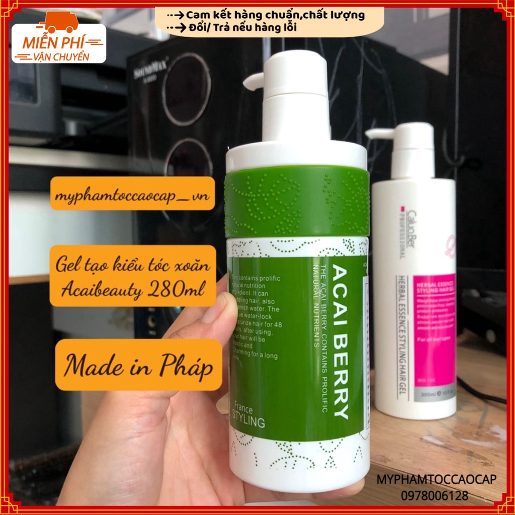 Gel dưỡng tóc xoăn Acai Beauty France Styling 280ml