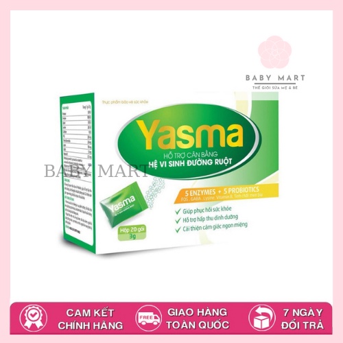 Combo 2 hộp Men vi sinh Yasma hộp 3g/20goi