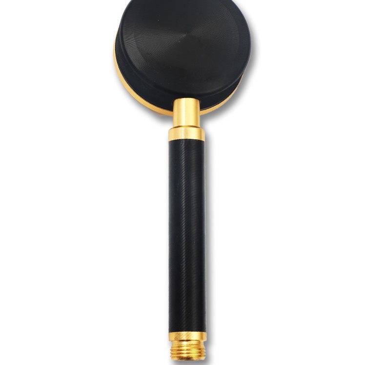 Tay sen, vòi sen siêu tắm tăng áp hợp kim nhôm màu đen vàng có hạt lọc kháng khuẩn - QM028