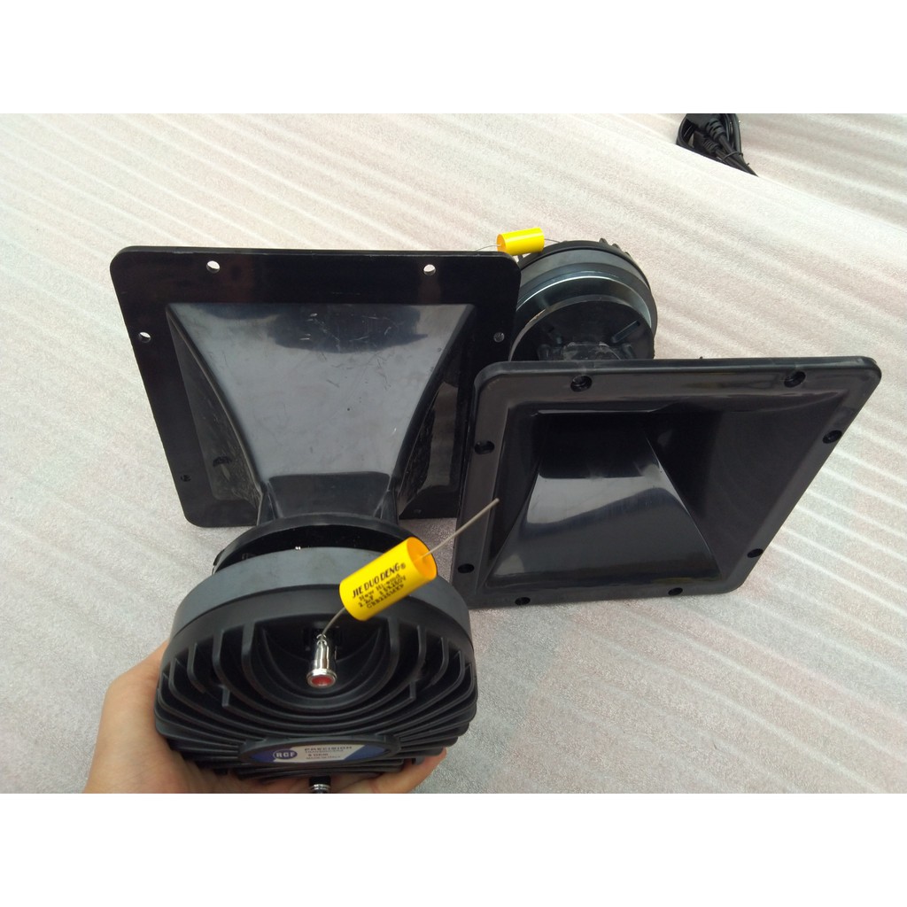 BỘ LOA TREBLE 450 RCF NẮP NHÔM + 2 KÈN + 2 HỌNG 18X18 + 2 TỤ 2,2MF - TREBLE 450