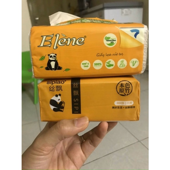 THÙNG 30 GÓI GIẤY ĂN GẤU TRÚC THƯƠNG HIỆU ELENE- Giấy ăn không chất tẩy trắng