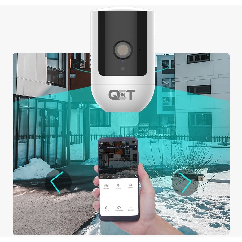 [Mã 267ELSALE hoàn 7% đơn 300K] Camera ip tích điện ngoài trời QCT 1080p quốc tế | WebRaoVat - webraovat.net.vn