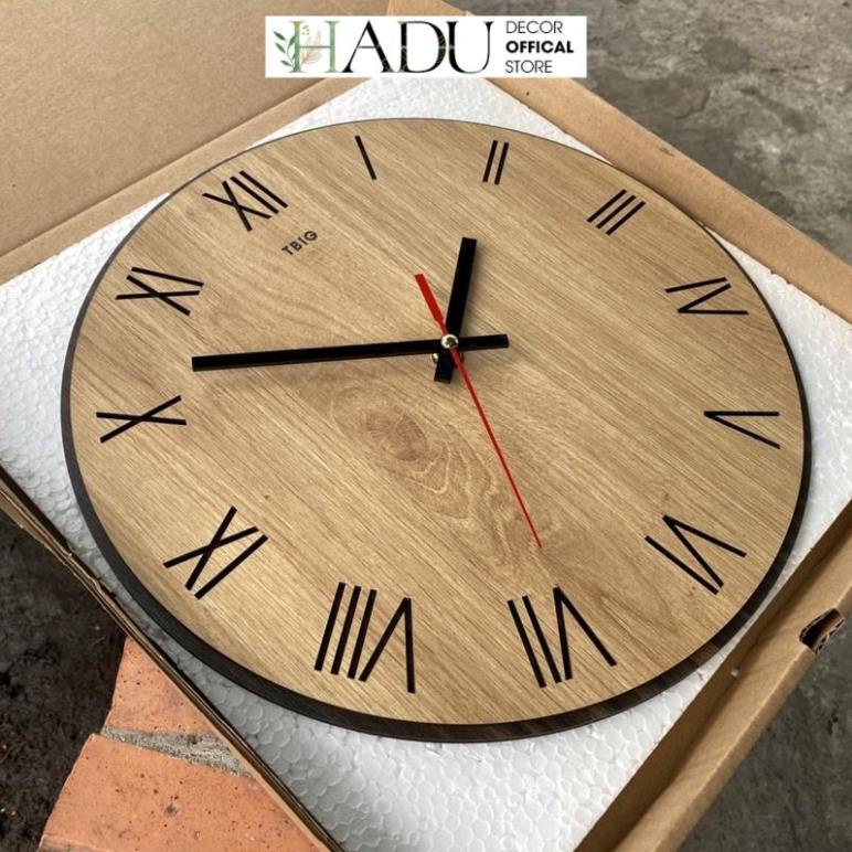 Đồng Hồ Treo Tường Gỗ Classic Decor Hadu043 trang trí phòng - HaduDecor