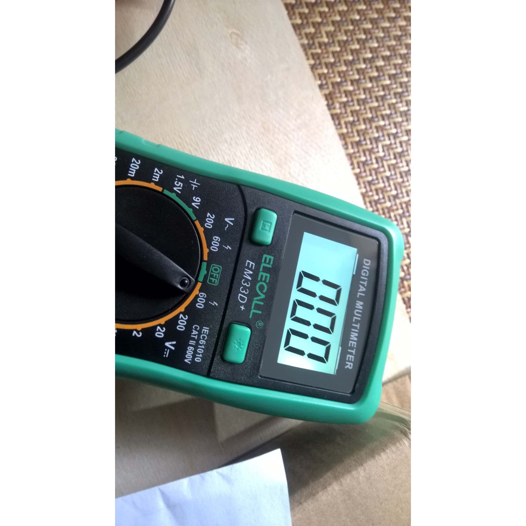 Đồng hồ đo điện vạn năng kế Elecall EM33D+ LCD đèn nền cao cấp