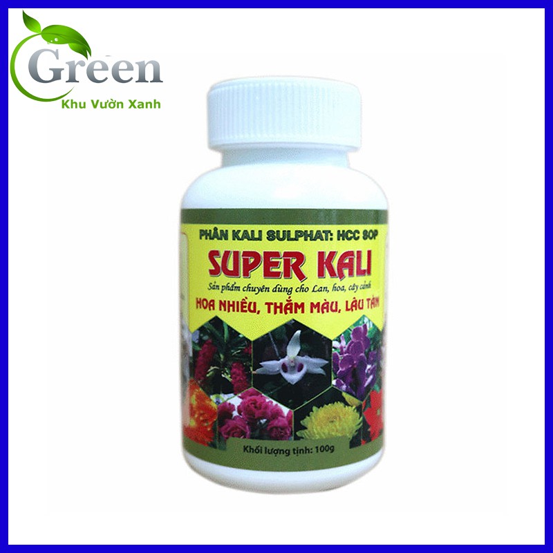 Phân Bón Phong Lan Cây Cảnh Super Kali Hoa Nhiều, Thắm Màu, Lâu Tàn - Lọ 100G