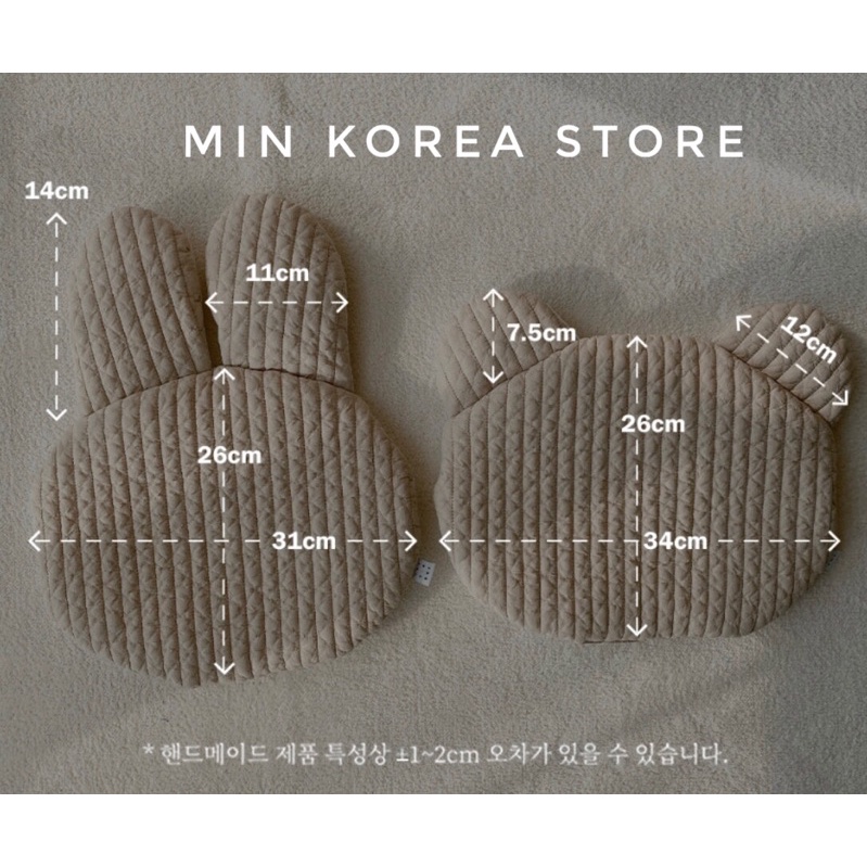 &lt;Sẵn Hàng&gt; GỐI MỎNG CHO BÉ SƠ SINH TAI THỎ, TAI GẤU DOTTODOT - HÀNG CANH SALE GIÁ TỐT – MADE IN KOREA