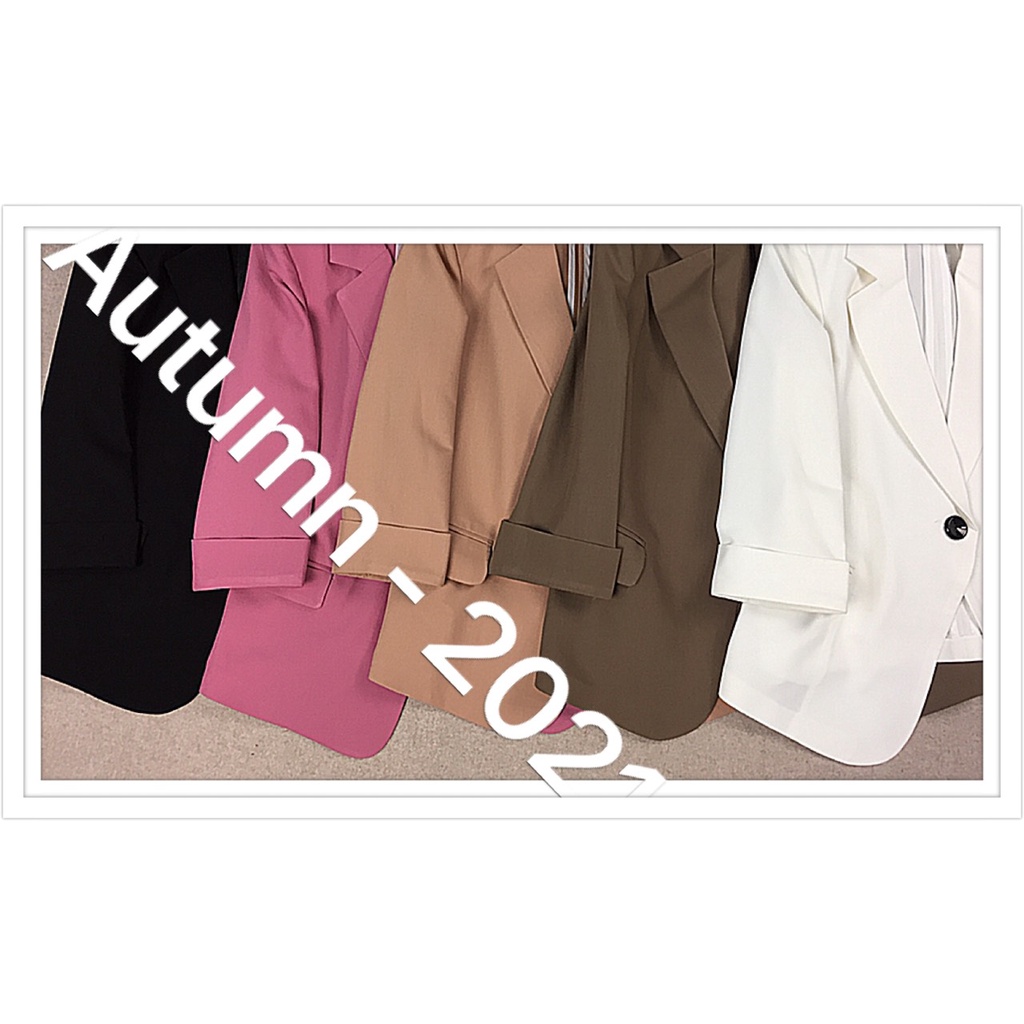 Áo vét nữ công sở khoác ngoài tay lỡ công sở 2021