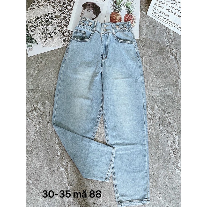 Quần baggy jean nữ MS88 ✈️FREESHIP✈️ quần baggy jean nữ lưng cao size đại từ 55kg đến 80kg hàng VNXK bigsize 2Kjean | BigBuy360 - bigbuy360.vn