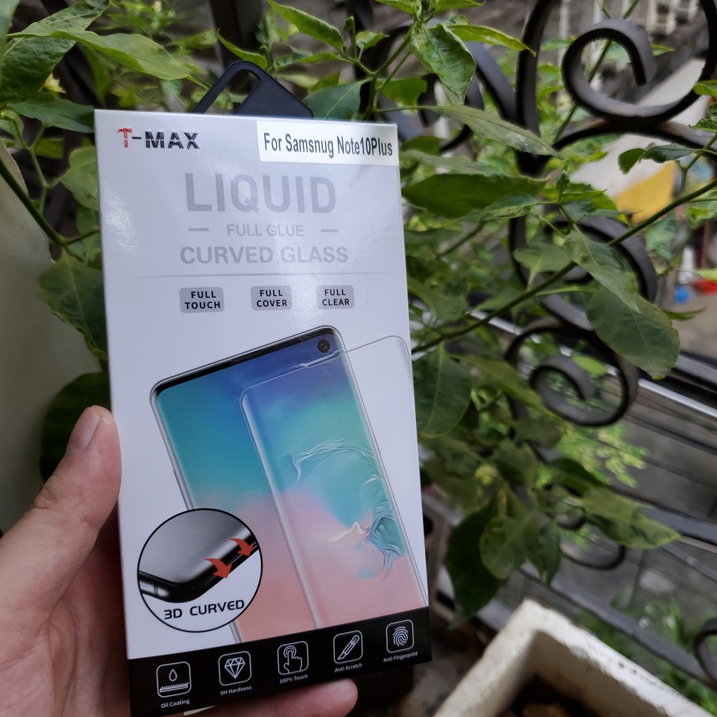 Cường lực UV T-Max LIQUID Samsung Note 10 Plus / Note 20 Ultra / S10 5G / S22 Ultra trong suốt Full màn trơn mượt tmax