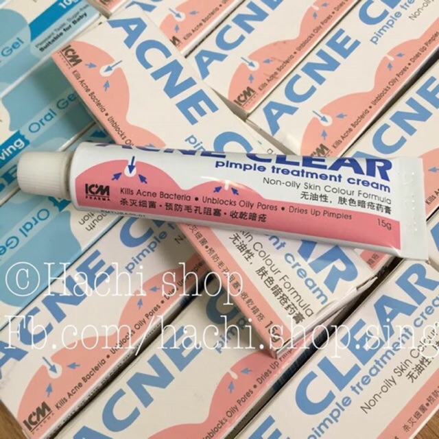 Kem ngừa mụn Acne Clear hàng Sing