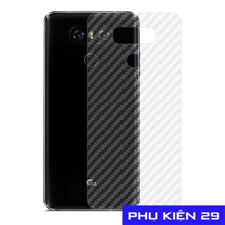 [LG G6/G7/G7 ThinQ] Dán lưng 3D vân Cacbon - Carbon