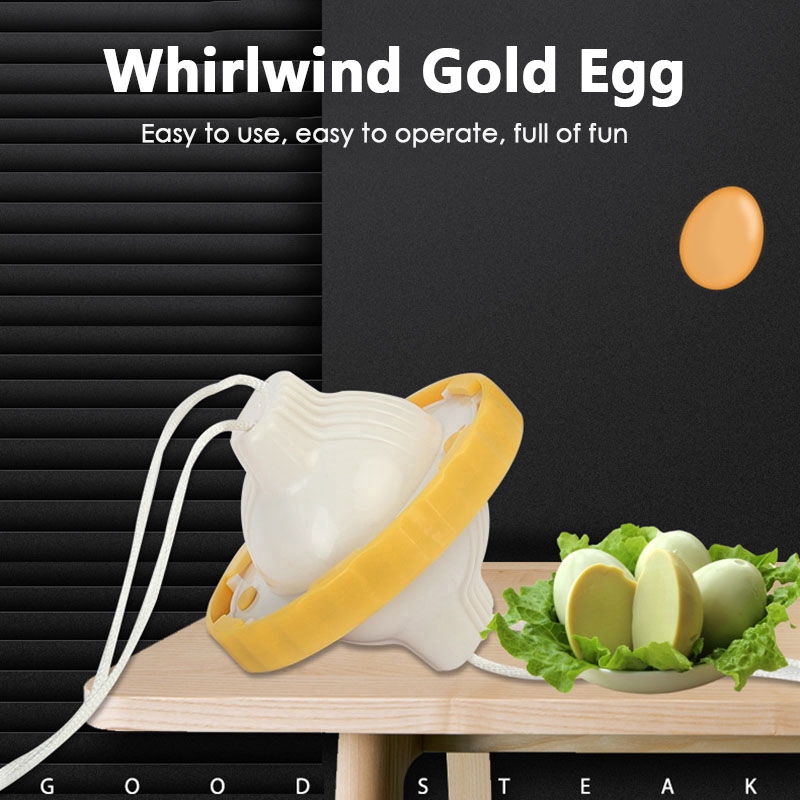 Golden Egg Maker Egg Scrambler Shaker Egg Yolk White Mixer Hand Powered Kitchen Cooking Tool [LONG]