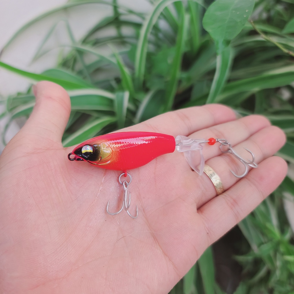 Mồi Câu Lure Cá Nhựa Chân Xoay Mini Chuyên Lóc - Lóc Bông _mồi câu lure