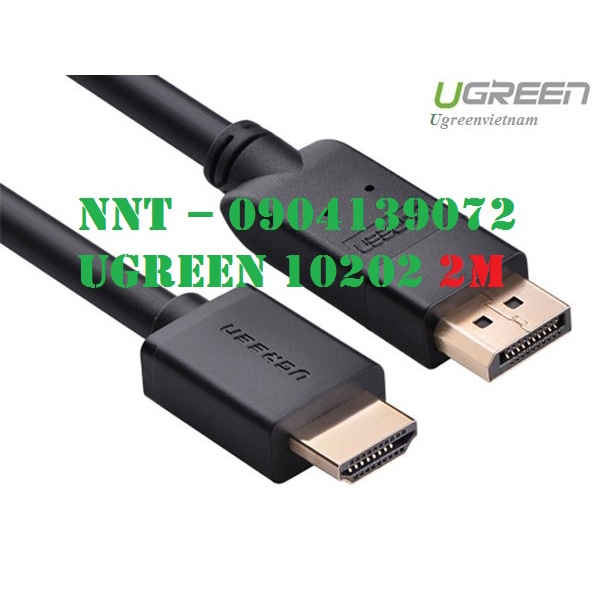 Cáp chuyển đổi Displayport to HDMI dài 2M ugreen 10202 chính hãng