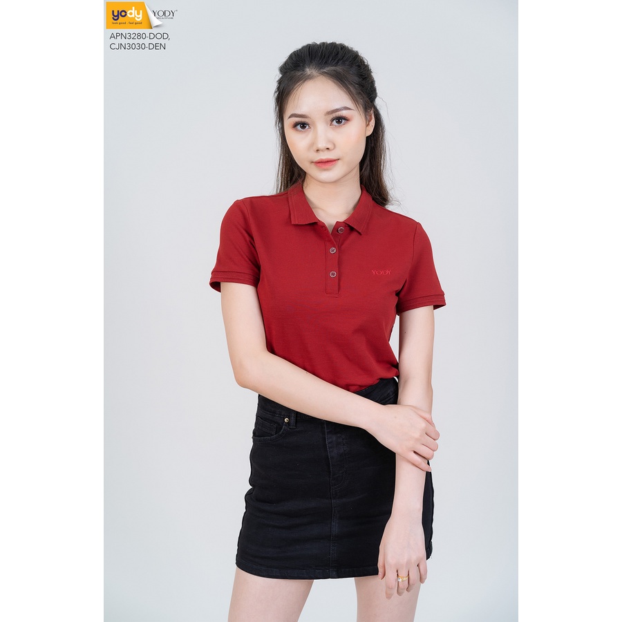 Áo polo pique slup YODY áo phông có cổ bề mặt mềm mướt, đàn hồi tốt - APN3280