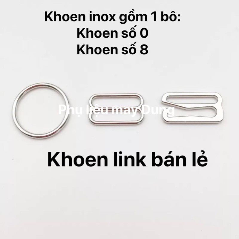 Khoen móc tander inox bạc