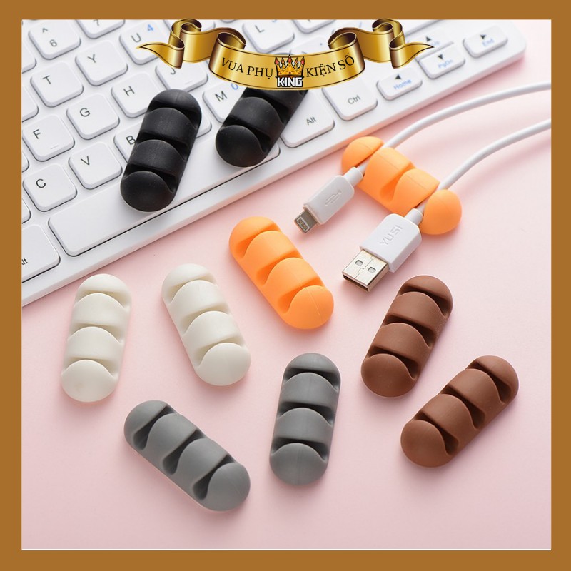 Combo 3 kẹp rãnh giữ cố định dây sạc, dây điện tiện dụng | BigBuy360 - bigbuy360.vn