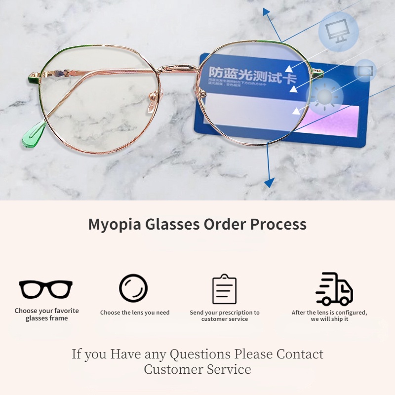 Mắt kính Jiuerba chống tia bức xạ ánh sáng xanh thời trang Hàn Quốc cho nam và nữ