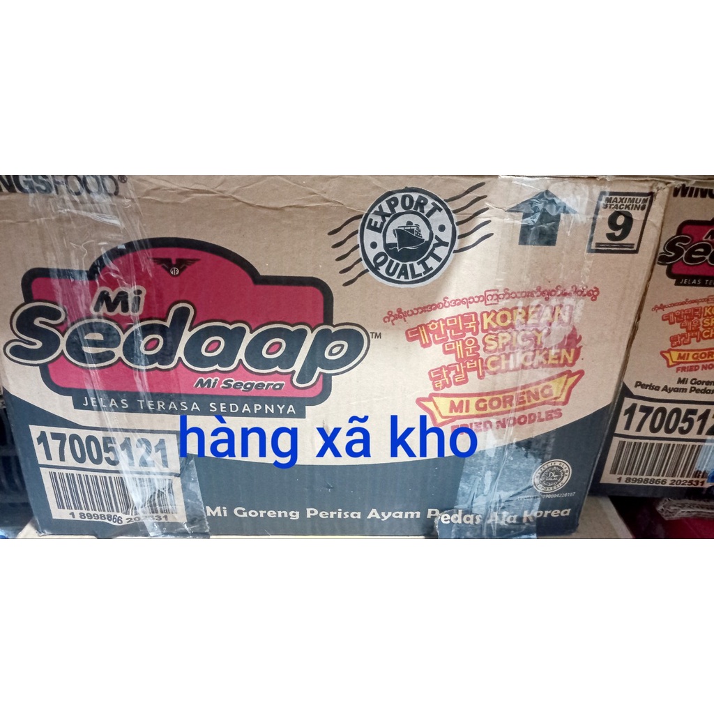 5 loại_ thùng  40 mì trộn khô mi goreng sedaap.hsd:2/2024