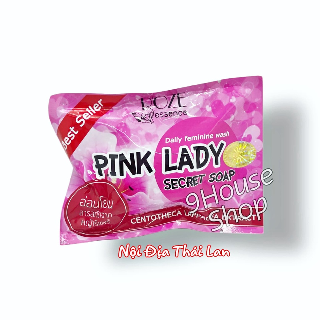 01 Xà Phòng Vệ Sinh Phụ Nữ Hằng Ngày Roze Essence Pink Laday Secret Soap Thái Lan 30gram