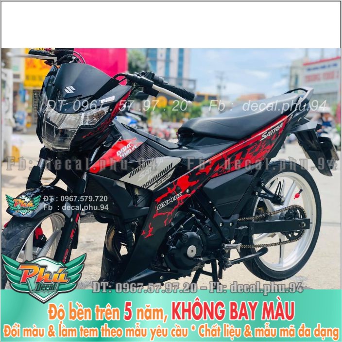 Tem rời Satria Đỏ đen (B) -1