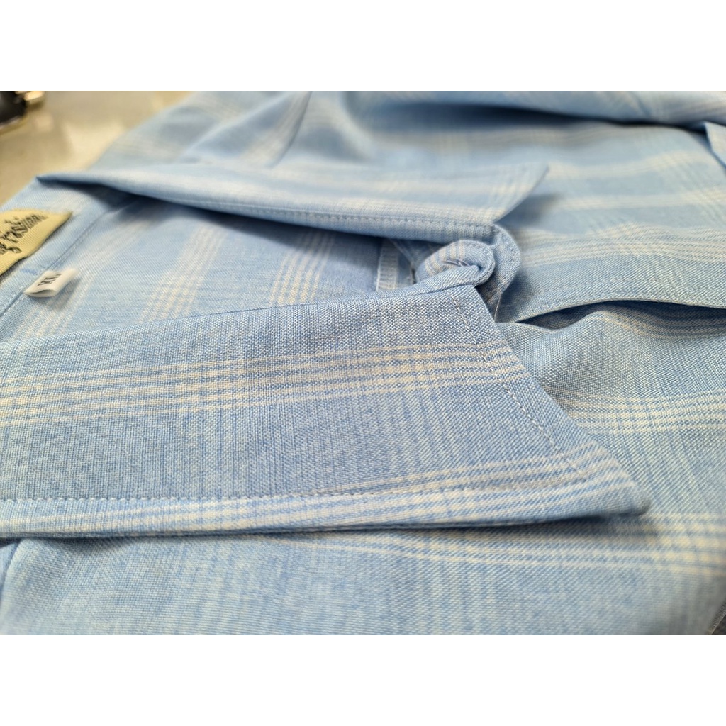 Áo sơ mi nam vải đuic trung niên hoạt tiết caro mềm mát thông thoáng phù hợp cho người lớn tuổi từ 50 đến 85kg ADUI14