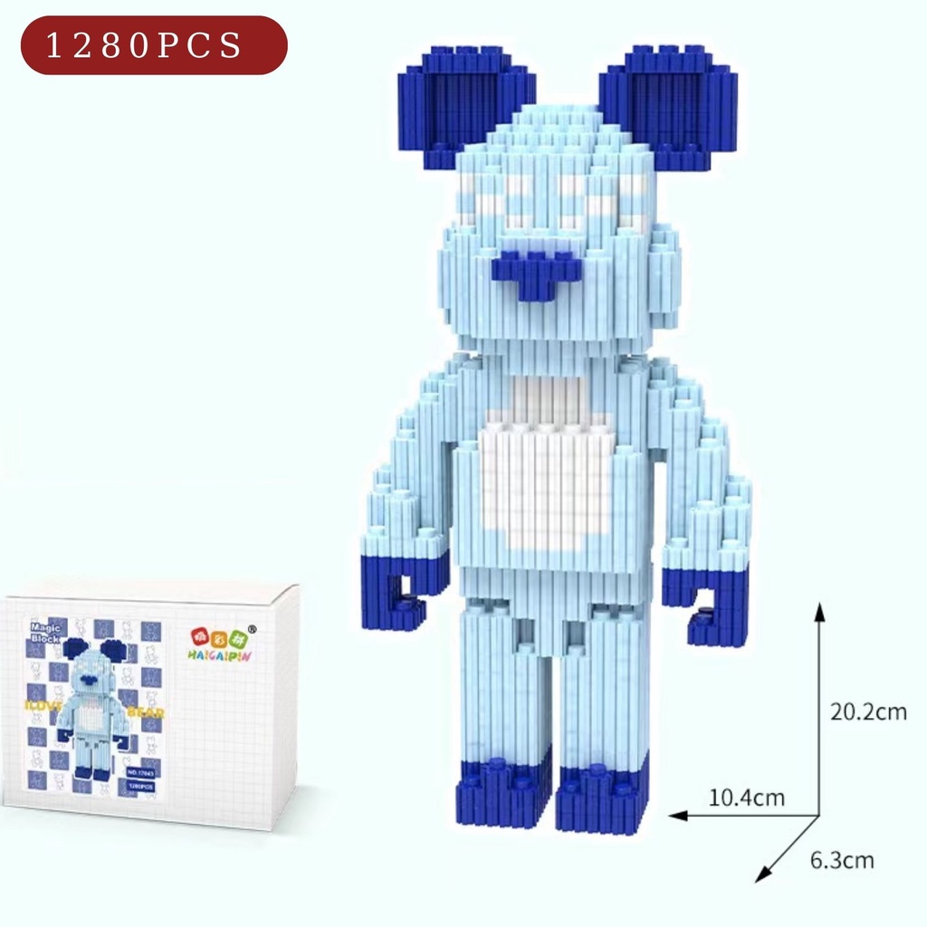 Lego 3D Gấu Bearbrick Đồ Chơi Lego Lắp Ghép Các Nhân Vật Hoạt Hình