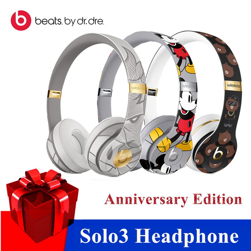 Beats Solo3 Bluetooth Headphone -🎧Pig Year Bear and Mickey's 90th Anniversary Edition🎧