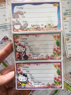 Nhãn vở hình có keo dính