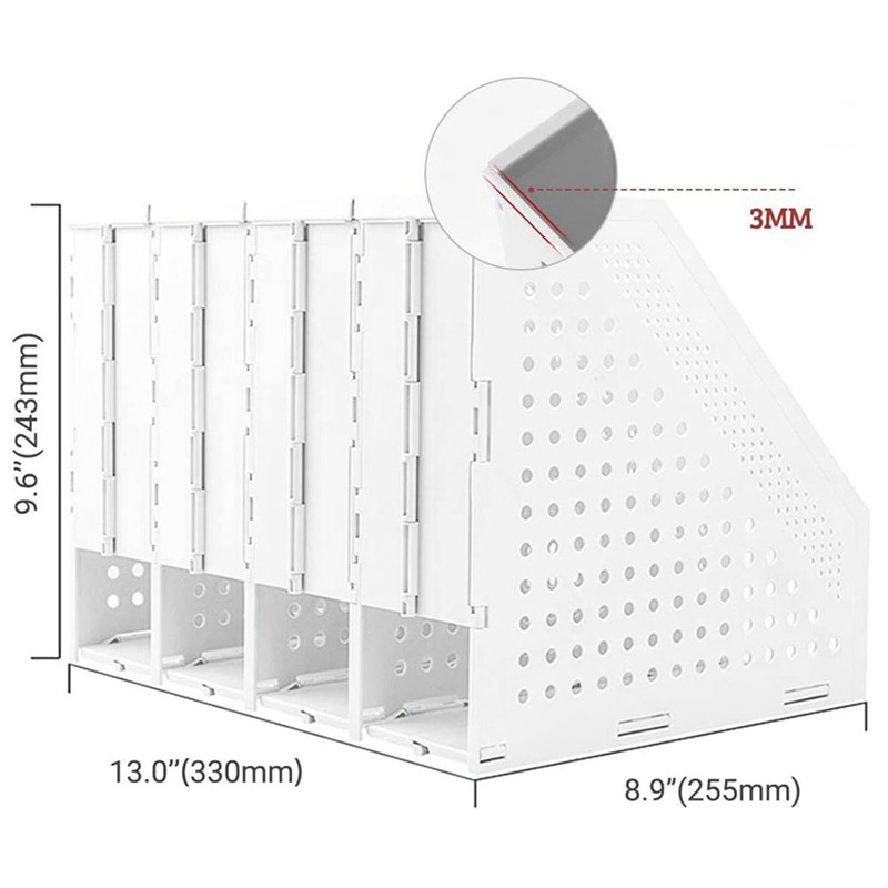 Kệ Đựng Tài Liệu 4 Ngăn Có Thể Gấp Gọn Tiện Lợi