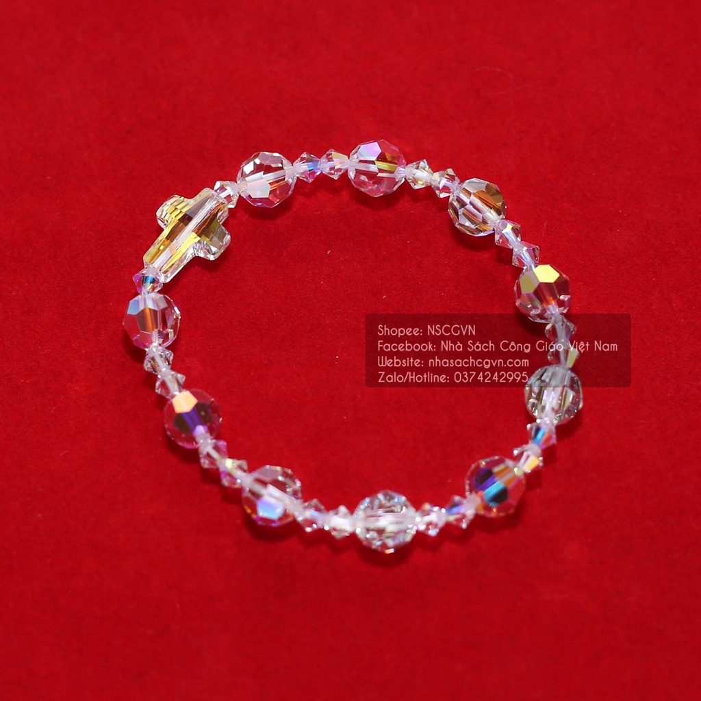 Vòng Mân Côi Phale Swarovski - Tràng hạt đeo tay P9 Quà tặng Công Giáo, GIÁNG SINH, Lễ quan thầy, sinh nhật