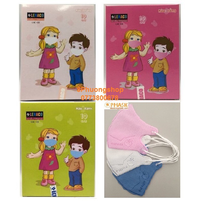 Khẩu trang cho bé Lehaco 3D 10 cái/ hộp | BigBuy360 - bigbuy360.vn