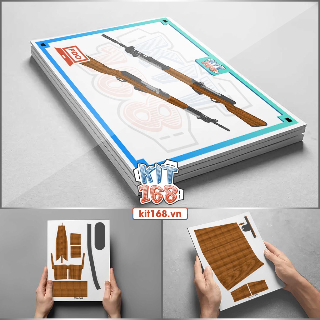 Mô hình giấy Soviet SKS  Carbine