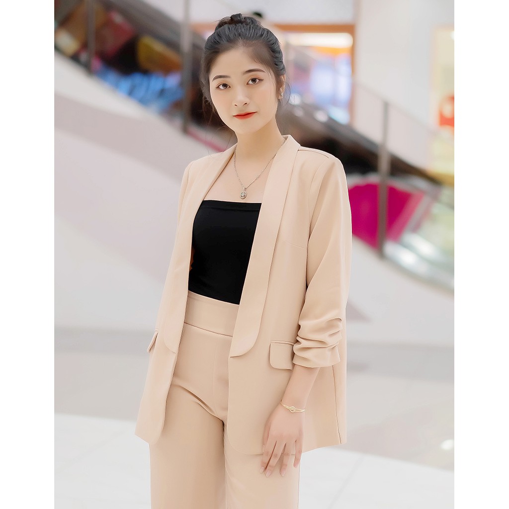 Áo Blazer - áo vest dáng suông basic phong cách Hàn Quốc thanh lịch