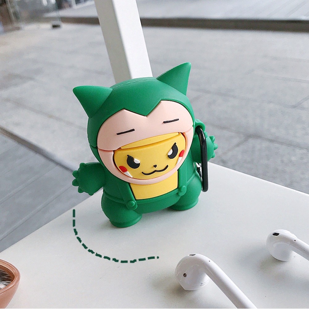 Case Airpods Vỏ Bao Airpods 1/2 pokemon pikachu hợp thể- Case Đựng Tai Nghe không dây i11, i12, i13