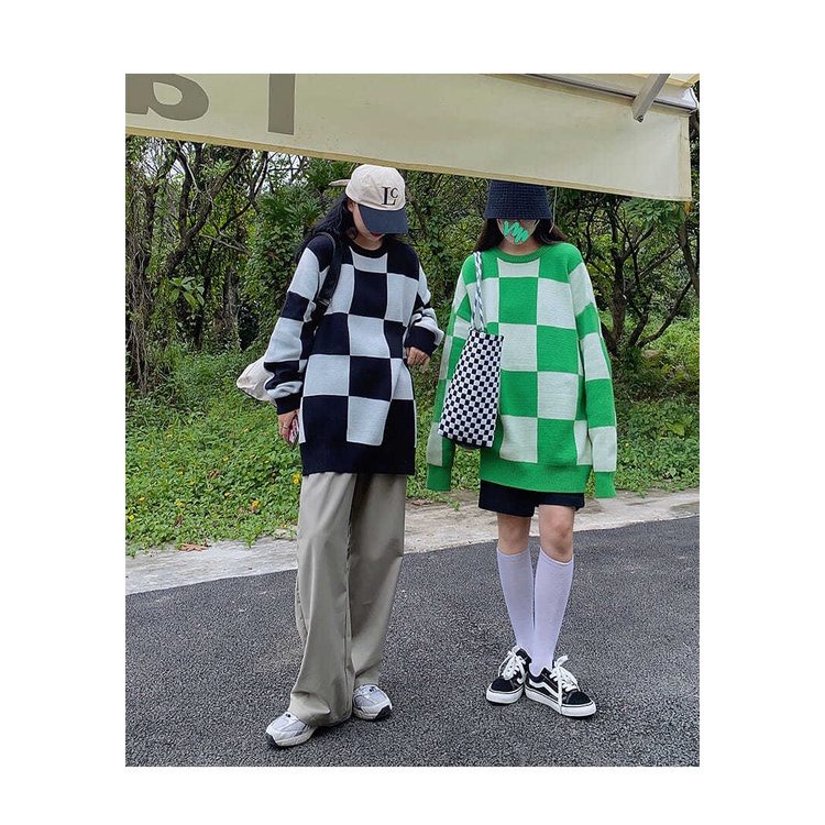 Áo sweater dáng rộng phong cách Hàn Quốc hàng mới năm 2021