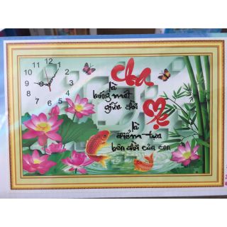Tranh đá cha mẹ e0037