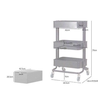 KỆ SẮT 3 TẦNG TROLLY