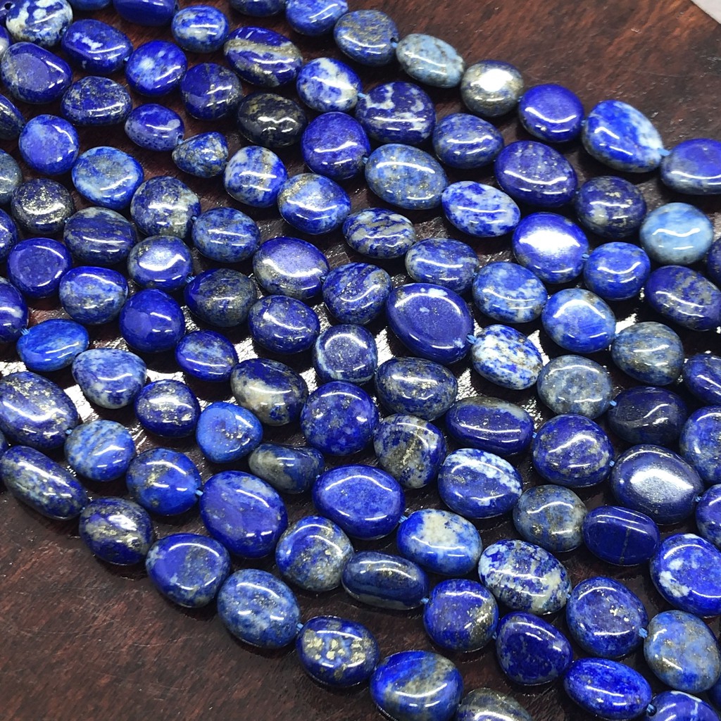 Hạt đá Lapis Lazuli xâu không đối xứng tự nhiên