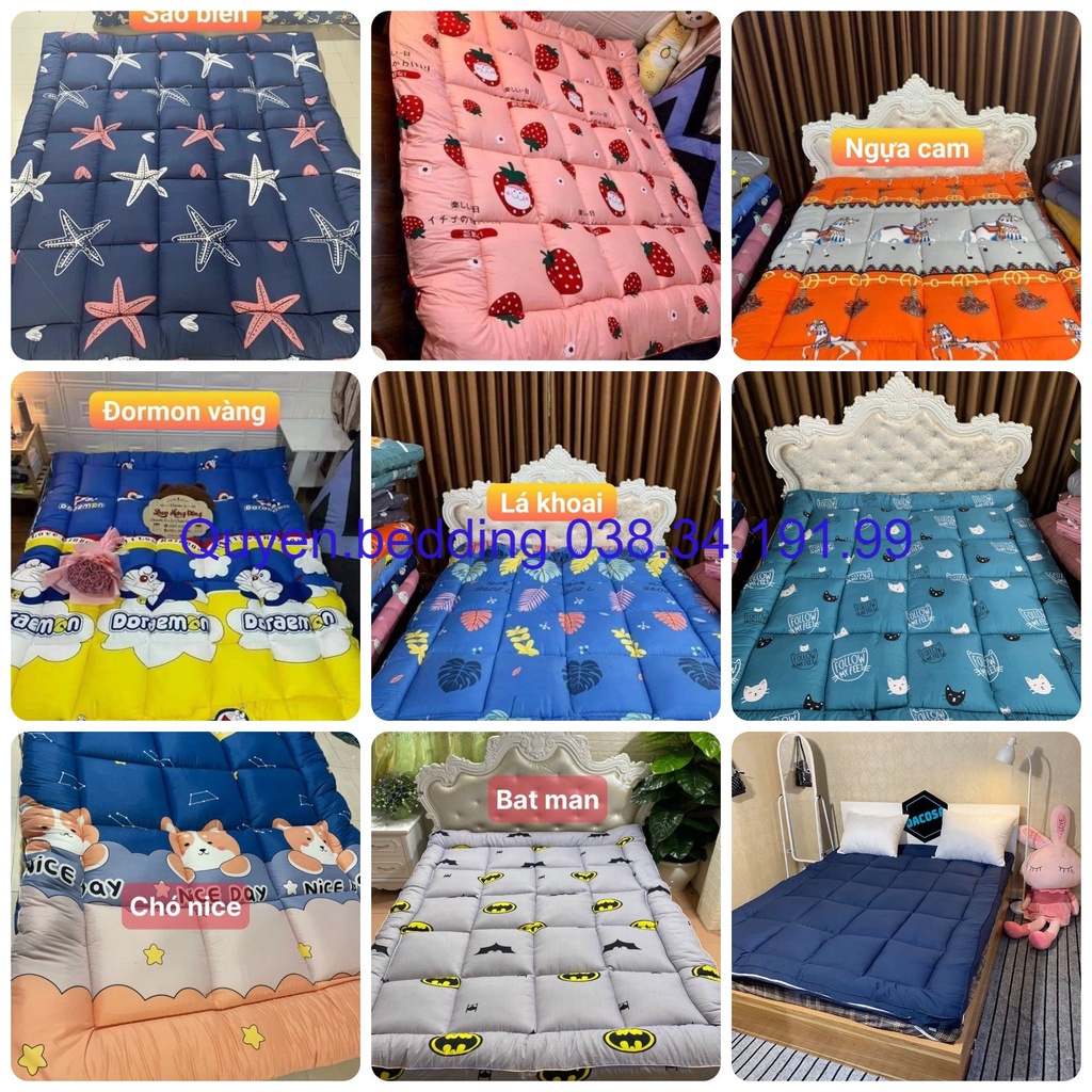 Đệm Topper Xuất Nhật Cao Cấp Nệm Topper Chất Liệu Cotton Polly Dày Dặn Êm Ái Bảo Vệ Vai Gáy Cột Sống Gấp Gọn Tiện Nghi