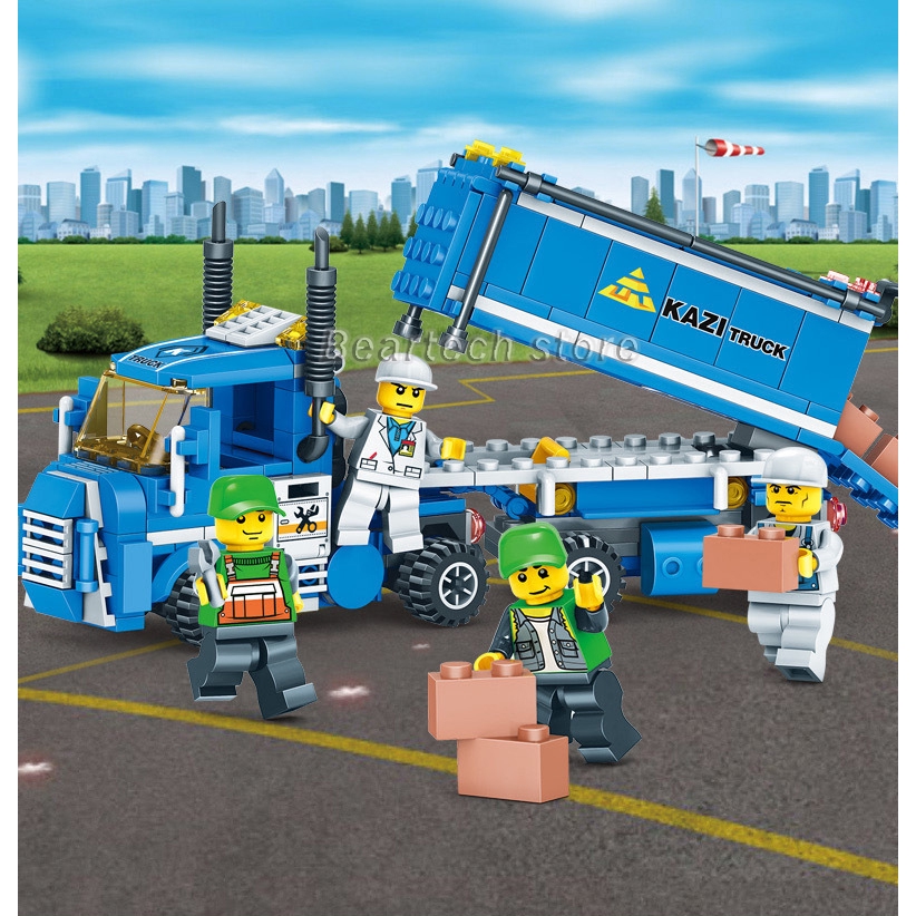 City Cargo Truck 4in1 City Police URBAN Freight Car Lego Building Blocks Educational Assembled Bricks Toys