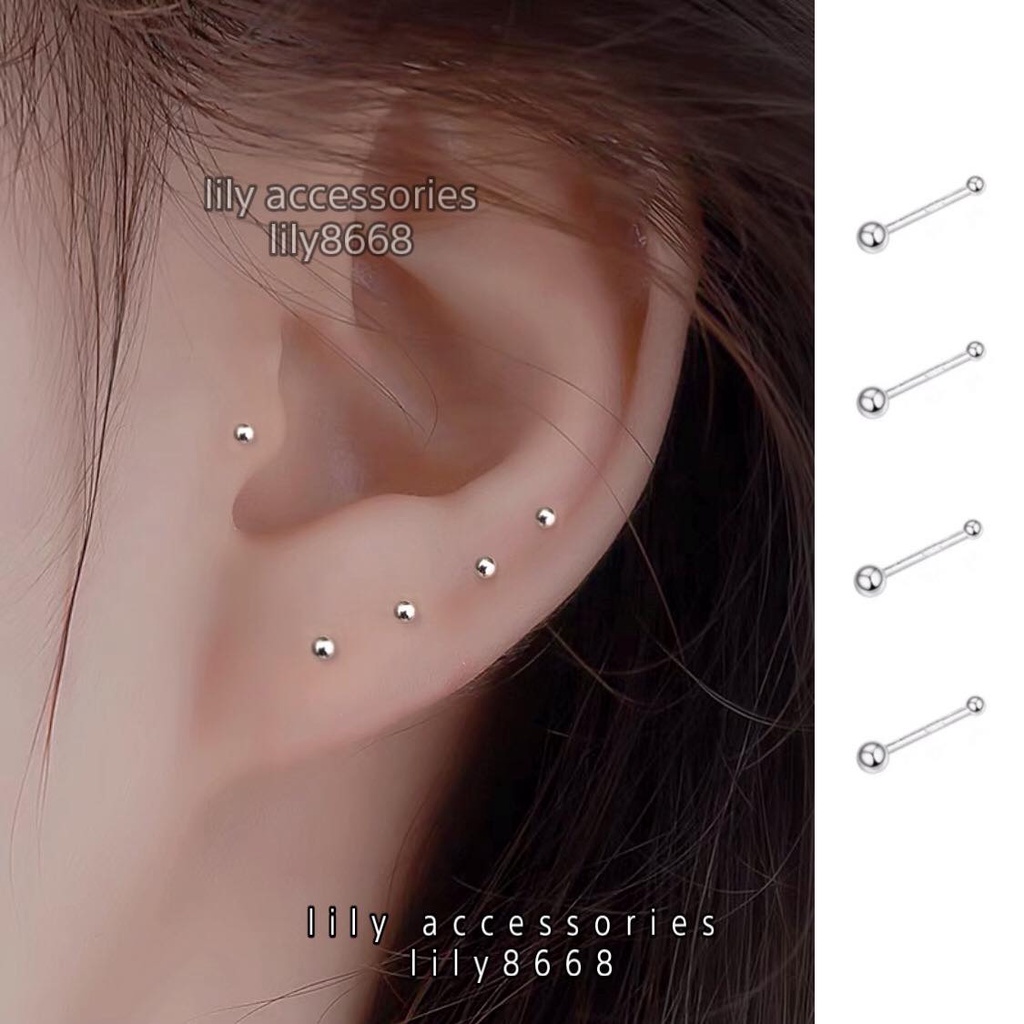 Khuyên tai bi siêu nhỏ không gỉ Unisex