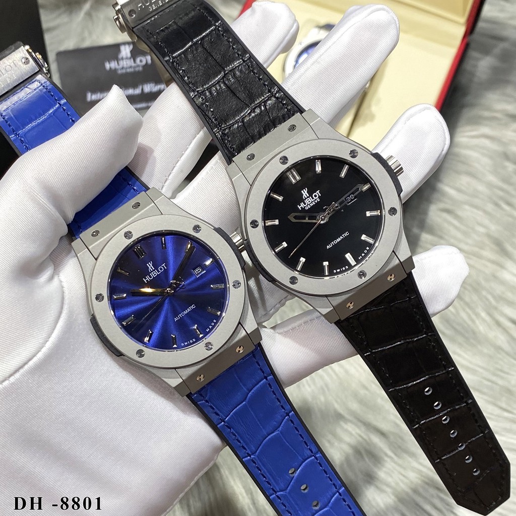 [Máy cơ ] Đồng hồ nam Hublot máy cơ cao cấp chống nước DH8801, máy nhật xịn