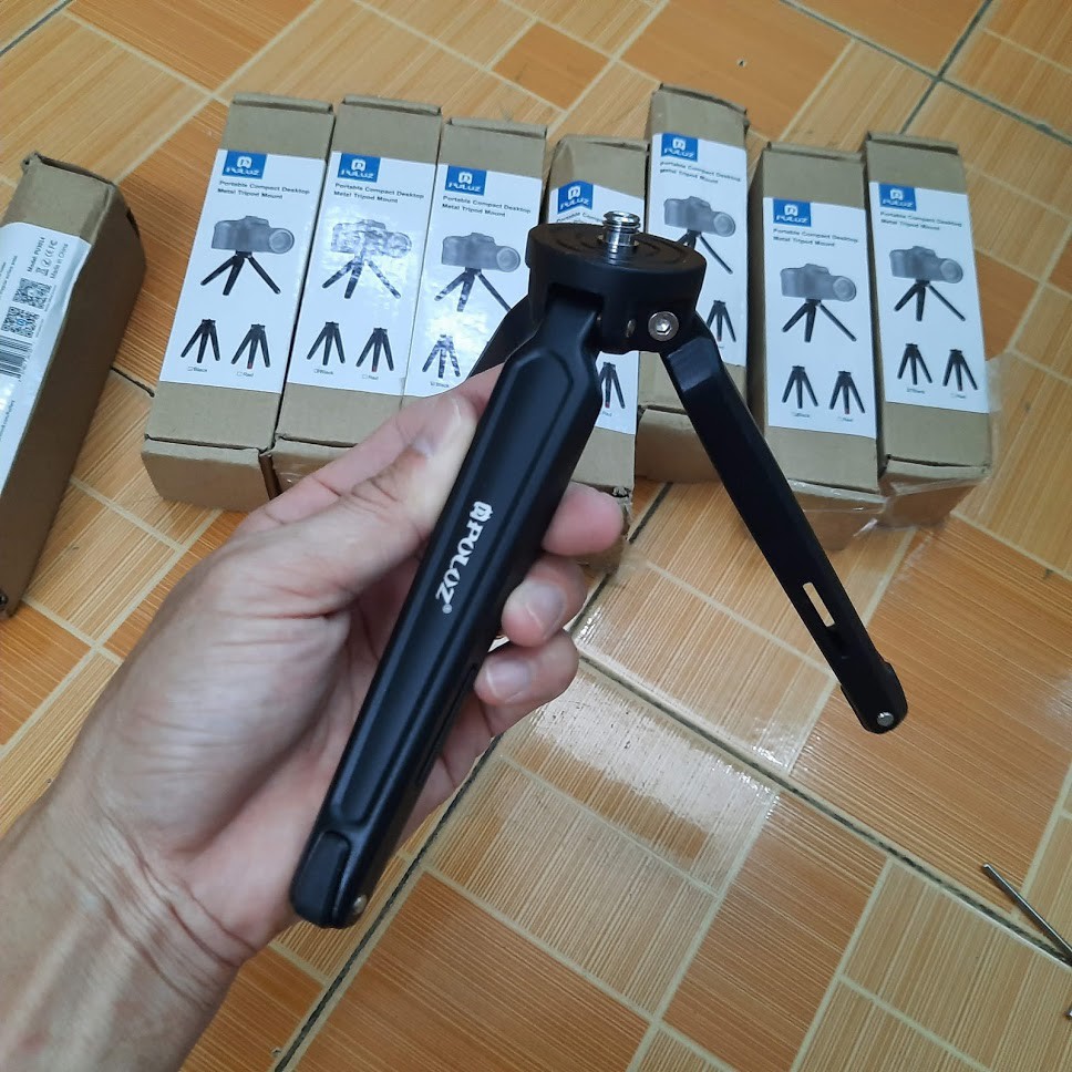 Tripod PULUZ mini bằng kim loại dùng cho điện thoại, máy ảnh, gimble chống rung