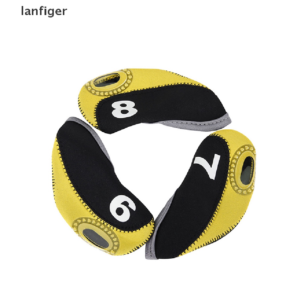 Set 12 Vỏ Bọc Đầu Gậy Đánh Golf Bằng Da PU Thêu Logo Hai Mặt