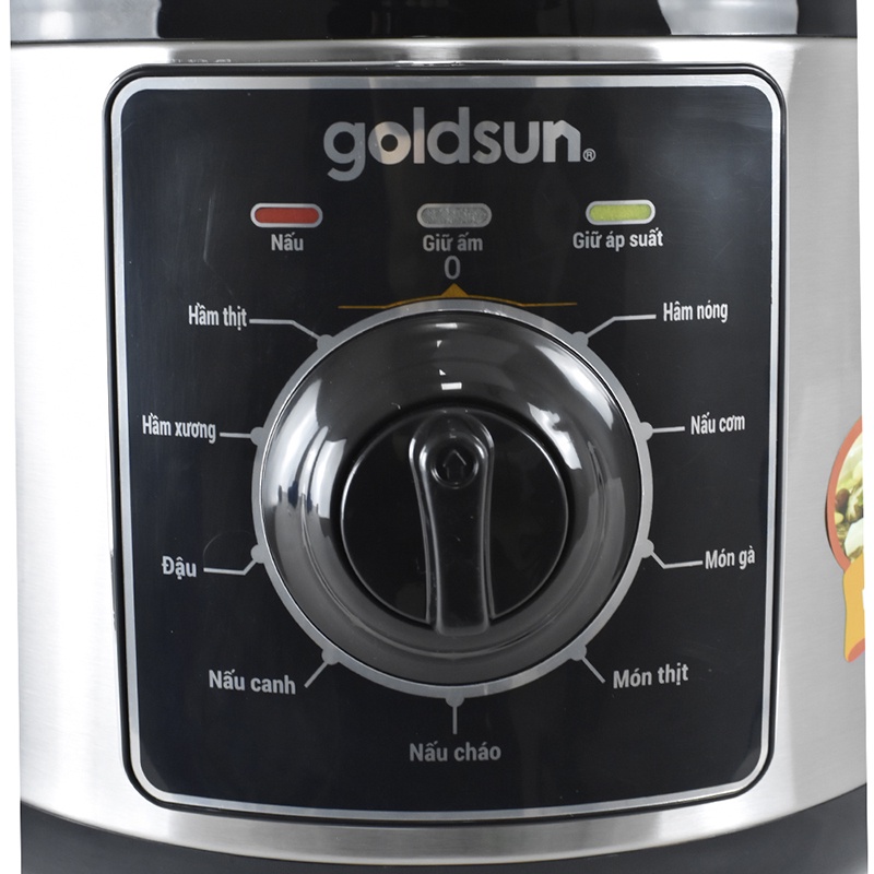 Nồi áp suất cơ Goldsun GPC5501, Nồi áp suất điện đa năng dung tích 6L công suất 1000W - Bảo hành chính hãng 12 tháng