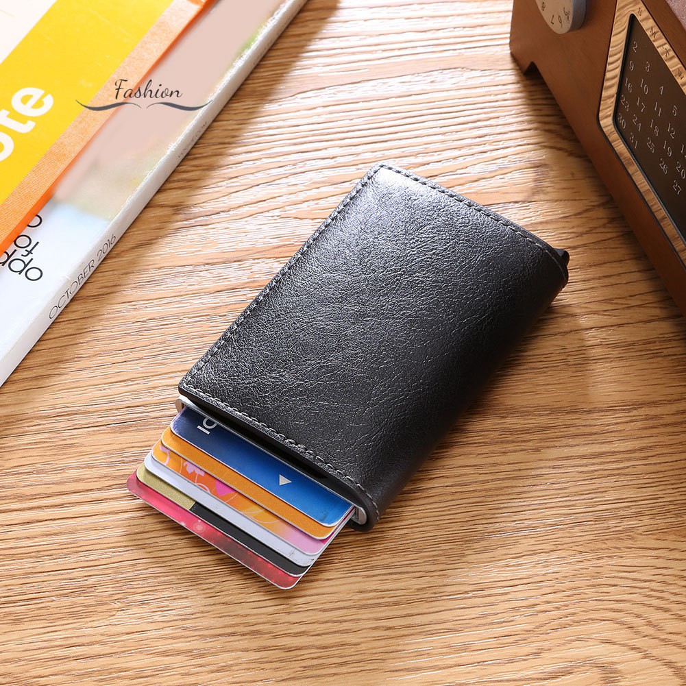 Ví chống trộm đựng thẻ bằng da PU dành cho nam