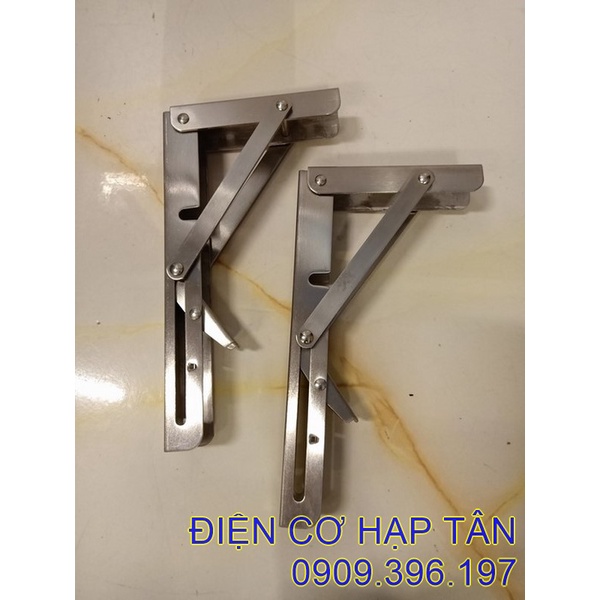 BẢN LỀ GẤP GỌN - INOX NGUYÊN CHẤT- 20, 25, 30, 35, 40CM, 45CM, 50CM  - CHỤI LỰC  80KG