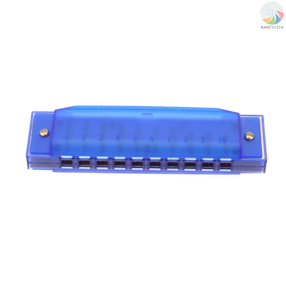 ♫Diatonic Harmonica 10 Holes Blues Harp Mouth Organ Key of C Reed Instrument with Case Kid Musical Toy